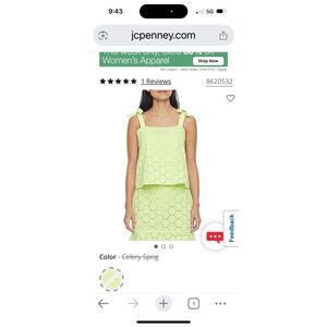Ryegrass lime green lace swing tank - XL